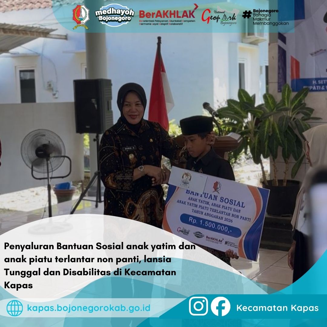Pemkab Bojonegoro Salurkan Bantuan bagi Yatim Piatu, Lansia, dan Disabilitas