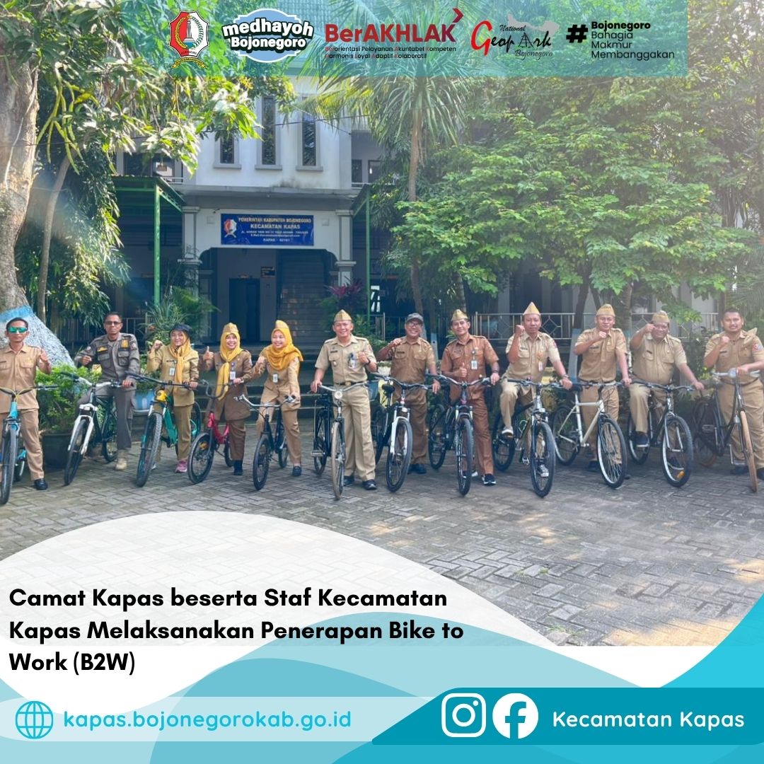 Camat Kapas Pimpin Gerakan Bike to Work (B2W), Bukti Nyata Efisiensi Energi BBM