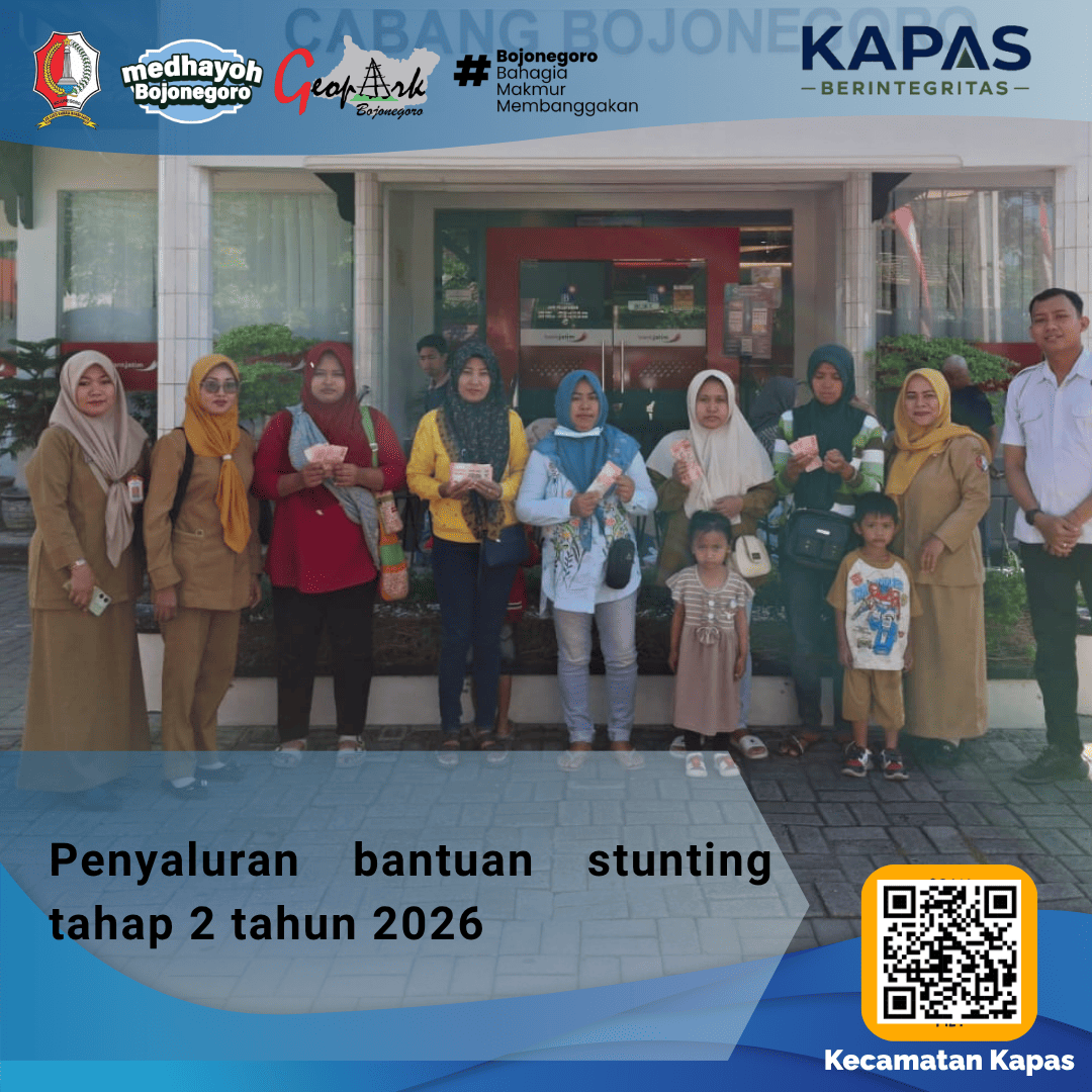 6 KPM Kecamatan Kapas Terima Bantuan Stunting Tahap II