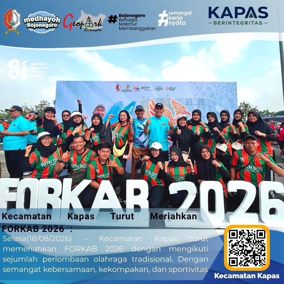 Kalah Menang Tetap Senang, Kecamatan Kapas Semarakkan Festival Olahraga Tradisional