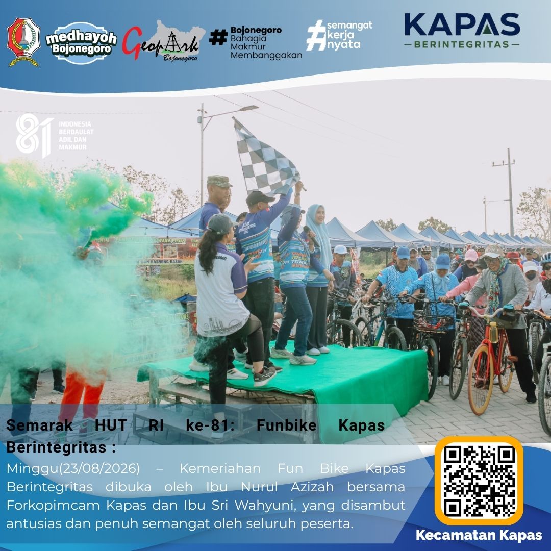 Semarak Kemerdekaan di Kapas! Fun Bike Kapas Berintegritas Satukan Semangat Sehat dan Kebersamaan