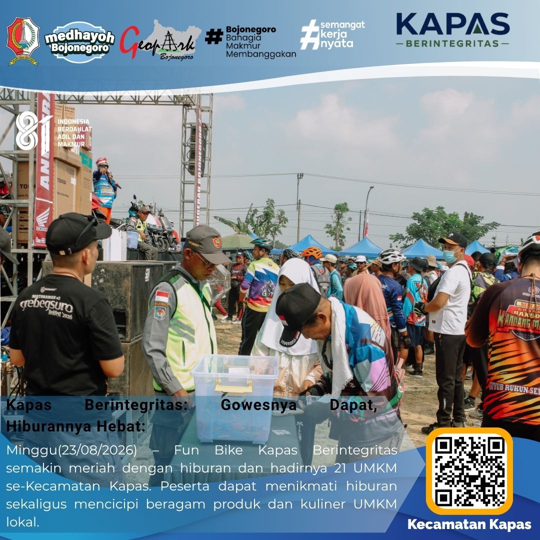 Fun Bike Kapas Berintegritas : Gowesnya dapat, Hiburannya Dapat