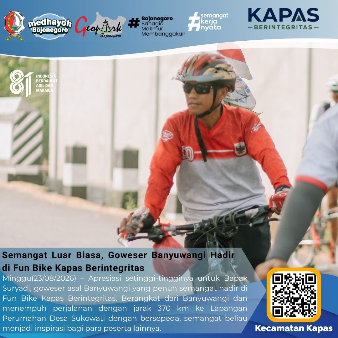 Semangat Luar Biasa, Goweser Asal Banyuwangi Hadir di Fun Bike Kapas Berintegritas