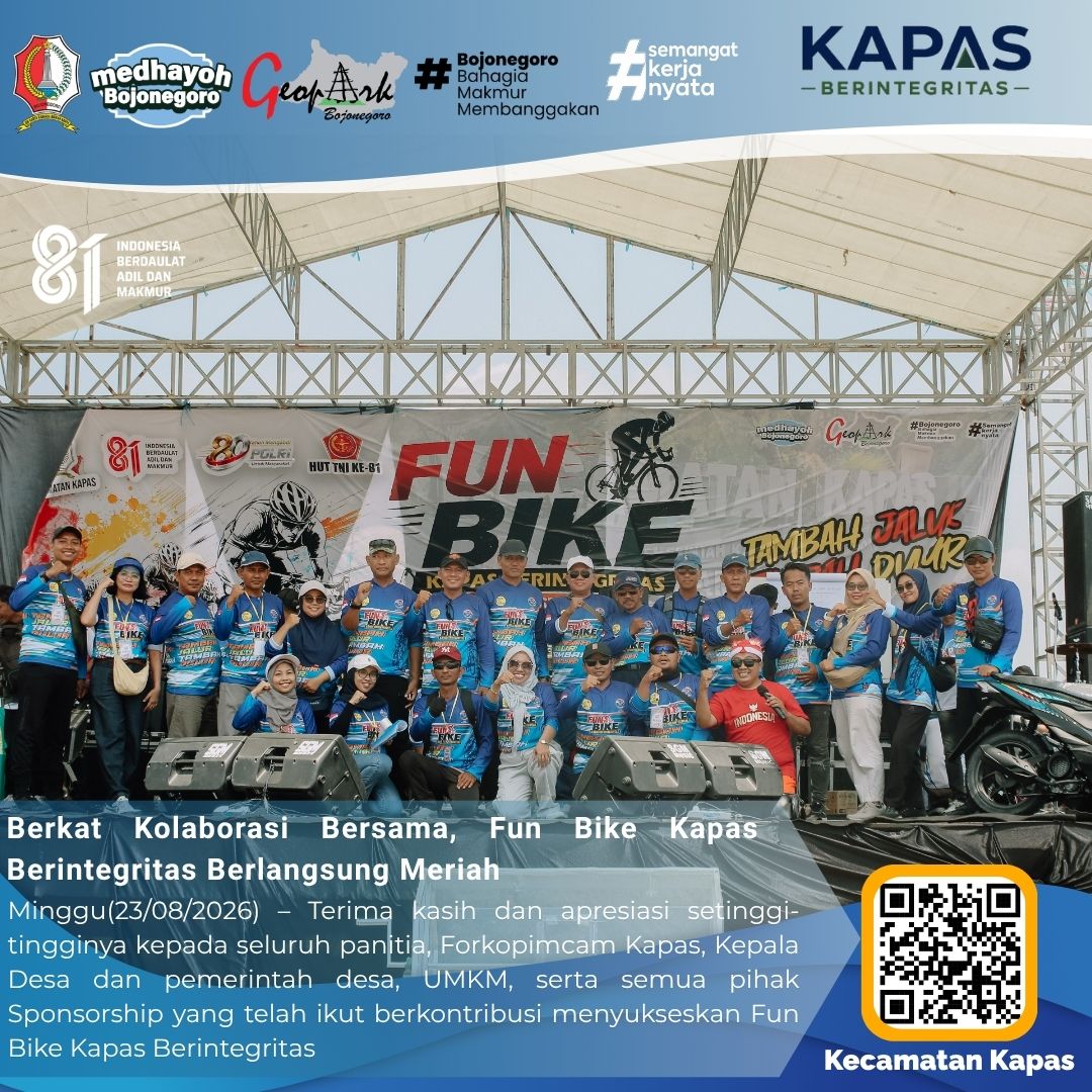 Berkat Kolaborasi Bersama, Fun Bike Kapas Berintegritas Berlangsung Meriah