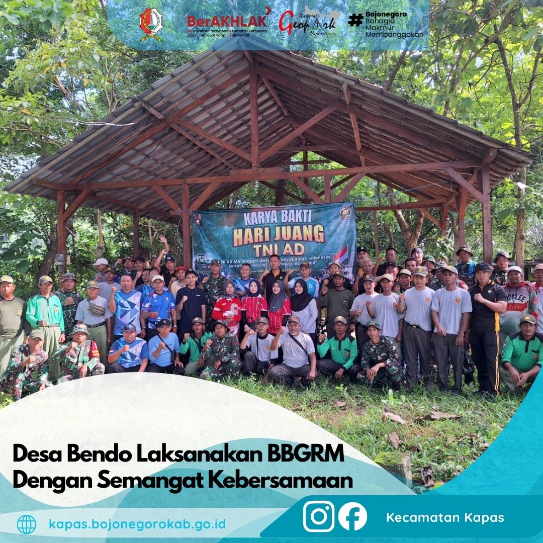 Desa Bendo Lakasanakan Giat Bulan Bakti Gotong Royong dengan Semangat Kebersamaan